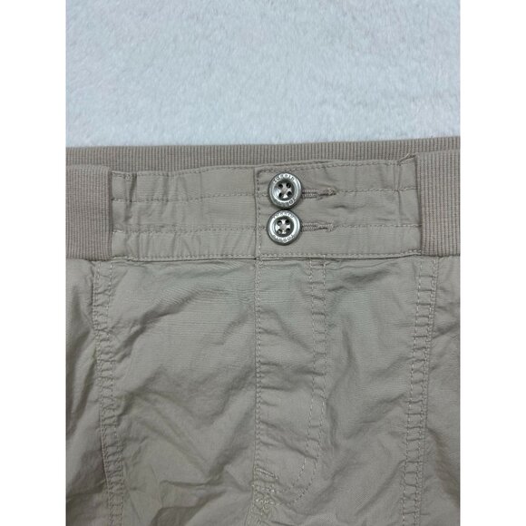 Torrid Womens Beige Midi Skirt With Drawstring Ruched Sides & Button Size 0 - Picture 6 of 8